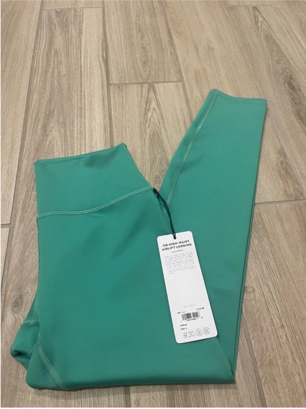 NWT Alo Yoga 7/8 High-Waist Airlift Leggings Lettuce Green Sz L 12-14 W51314R